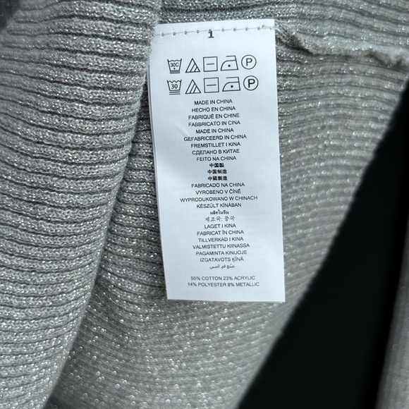 MICHAEL Michael Kors Silver Lace-Up Long Sleeve Top - Picture 5 of 6